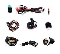 YULLING Bobina de estator eléctrica completa, arnés de cableado CDI, bujía, juego de arnés de cables cuádruple para 50cc 70cc 90cc 110cc 4 tiempos ATV Bike Buggy