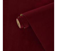 Yullpaper Papel Pintado Pared Terciopelo Rojo Despegar y Pegar Rollo Vinilo Adhesivo Muebles Papel Pintado Autoadhesivo Para Dormitorio Joyero Salon Armario Papel Decorativo De Pared 40cm x 200cm