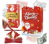 Yulokdwi Caja De Dinero Navideña para Billetes Plegables Y Rebotes - Cajas Navideñas Felices | Contenedor Rebotable Plegable para Niños Adolescentes Cumpleaños San Valentín