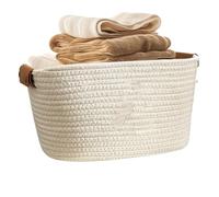 Yulokdwi Cestas Tejidas Para Almacenamiento - Cesto De Cuerda De Algodón Para Organizar - Contenedor Cúbico con Asas para Hogar Estantería Sala Playa Guardería Ropa Libros Juguetes Lavandería