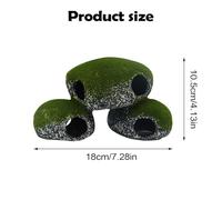 Yulokdwi Cueva para Acuario - Refugio En Forma De Túnel con Roca Y Musgo | Cueva de Acuario - para Reptiles, Serpientes, Camarones, Terrarios, Y Acuarios De Agua Salada Y Agua Dulce