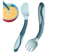 Yulokdwi Juego De Cubiertos Para Bebé,Cuchara Para Bebé Primera Etapa | Set De Alimentación Ergónomico Para Niños Y Niñas En La Etapa De Destete Y Guardería Con Cuchara Y Tenedor