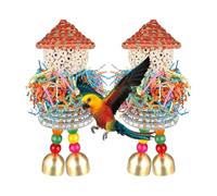 Yulokdwi Juguetes de Forrajeo para Aves | 2 Piezas Juguetes Masticables para Periquitos,Bola Estimulante para Entrenamiento de Jilguero Guacamayo Cacatúa Canario y Ninfas