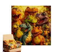 Yulokdwi Manta De Franela De Dinosaurios | Impresión HD | 150x130 Cm Manta De Franela Suave con Estampado De Animales,para Cama Rincón De Lectura Habitación Infantil Dormitorio Oficina Viaje
