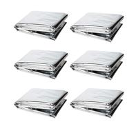 Yulokdwi Mantas Térmicas de Supervivencia | 6 Unidades 210x160 Cm Manta Térmica - Barrera Radiante de Suelo | para Camping Exterior Invernadero Senderismo de Cultivo Jardín Supervivencia Invierno