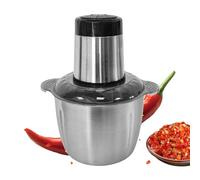 Yulokdwi Picadora De Carne, Trituradora De Alimentos Y Cortador De Comida, Procesadora Compacta Multiusos 2L Acero Inoxidable Para Picar Cebollas Preparar Comida Casera Hamburguesas Y Más
