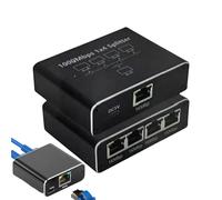 Yulokdwi Repartidor De Ethernet | Adaptador De Alta Velocidad Gigabit De 1 A 4 | Conector de Extensión de Red - para Ordenador de Sobremesa Ordenador Portátil PC Caja TV Router Hogar Trabajo Negocio
