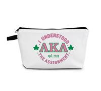 YULUENZE AKA Sorority Gifts - Bolsa de maquillaje de hermandad griega, bolsa de cosméticos con cremallera, regalo para hermanas y mujeres, AHZ0185