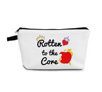 YULUENZE Descendants - Bolsa de maquillaje para fanáticos de los descendientes, bolsa organizadora de regalo, bolsa de aseo Rotten to the Core con cremallera, bolsa de cosméticos de manzana podrida,