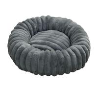 Yuly Cama Mullida para Perros, Camas Ortopédica, Donut y Gatos, Cojín Lavable para Mascotas, Acolchado Suave, Bordes Elevados, para Perros Grandes, Medianos y Pequeños (Gris Oscuro,70cm/27.6in)