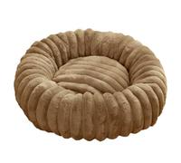 Yuly Cama Mullida para Perros, Camas Ortopédica, Donut y Gatos, Cojín Lavable para Mascotas, Acolchado Suave, Bordes Elevados, para Perros Grandes, Medianos y Pequeños (Caqui,80cm/31.5in)
