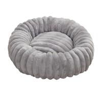 Yuly Cama Mullida para Perros, Camas Ortopédica, Donut y Gatos, Cojín Lavable para Mascotas, Acolchado Suave, Bordes Elevados, para Perros Grandes, Medianos y Pequeños (Gris,90cm/35.4in)