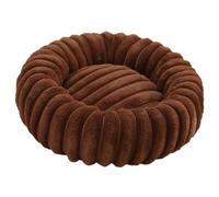 Yuly Cama Mullida para Perros, Camas Ortopédica, Donut y Gatos, Cojín Lavable para Mascotas, Acolchado Suave, Bordes Elevados, para Perros Grandes, Medianos y Pequeños (Marrón,50cm/19.7in)