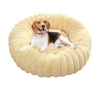 Yuly Cama Perros, Cálida y Acogedora, Camas para Perro Lavable con Fondo Antideslizante, Cojin para Mascotas de Felpa Suave y Mullida, Perros y Gatos Pequeños y Medianos (Amarillo Claro,50cm/19.7in)