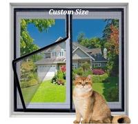 Yuly Malla de seguridad para gatos de tamaño personalizado, red autoadhesiva para proteger ventanas de gatos, mosquitera antimosquitos, para balcón, cocina, sala de estar