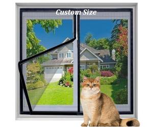 Yuly Malla de seguridad para gatos de tamaño personalizado, red autoadhesiva para proteger ventanas de gatos, mosquitera antimosquitos, para balcón, cocina, sala de estar