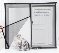 Yuly Redes de Seguridad para Gatos, tamaño Personalizado, protección para Ventanas con Cremallera para Gatos y Mascotas, mosquitera sin Perforaciones, fácil de Instalar.