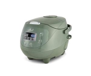 Yum Asia Panda Mini arrocera - Verde salvia - 3,5 tazas | Bol de cerámica Ninja, tecnología avanzada Fuzzy Logic, 4 funciones para arroz, 4 funciones múltiples, enchufe UE (220-240V)