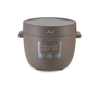 Yum Asia Tsuki Mini arrocera - Gris guijarro - 2,5 tazas | Bol de cerámica Shinsei, 5 funciones para arroz, 2 funciones múltiples, enchufe UE de 220-240V