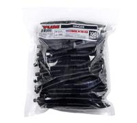 YUM Dinger Classic Worm - Señuelo de Pesca Multiusos de plástico Suave, Paquete de 100 Unidades, Color Negro y Azul, 5 Pulgadas