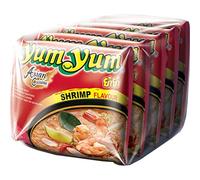 Yum Yum Yum - Lote de 3 fideos instantáneos asiáticos, sabor a camarones, 5 x 60 g