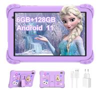 YUMBOT Tablet para Niños, 8 Pulgadas Infantil Android 11,6GB Ram 128GB ROM Control Parental, Doble Cámara,HD 1280x800 4000mAh WiFi Bluetooth,Educación Tablets Proof Funda,Púrpura