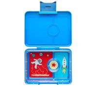 yumbox Caja para refrigerios Surf Blue con bandeja Rocket - Bento de 3 compartimentos 6,7x5,1x1,8 | Apto para niños | Bocadillos Saludables | Sin BPA y fácil de limpiar