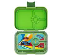 Yumbox Panino - Lonchera Bento a prueba de fugas para niños y adultos (Matcha Green (Race Cars Tray)) (MGII202303C)