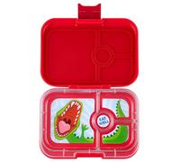 Yumbox Panino - Lonchera Bento a prueba de fugas para niños y adultos (Wow Red Dino), lonchera apta para sándwiches para niños, cierre fácil de abrir, ligero, compacto