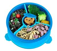 Yumbox Poke Bowl, cuenco de ensalada a prueba de fugas con tapa, divisor extraíble de 3 secciones, volumen de 4.2 tazas, cierres triples fáciles de abrir; taza extraíble e integrada, almuerzo bento