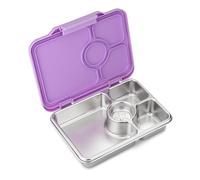 Yumbox Prêt Lonchera Bento de acero inoxidable a prueba de fugas, tamaño de porción saludable de 3.4 tazas para una alimentación equilibrada, contenedor de almuerzo duradero para sándwiches y