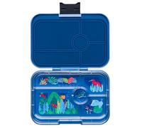 Yumbox Tapas - Lonchera XL a prueba de fugas, caja bento de 5 compartimentos para adultos y adolescentes (azul Monte Carlo, bandeja de la selva)