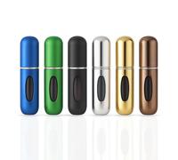 YUME 6 PCS 5ML Atomizador Perfume Recargable, Mini botella rociadora portátil, Pulverizador colonia recargable, perfume miniatura sin fugas, frasco. Ideal para salir de noche, viajar, fiestas. (AZUL)