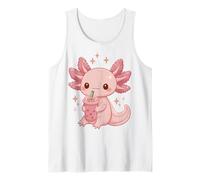 Yume Kawaii Axolotl Bubble Tea Cute Chibi Fairy Kei Harajuku Camiseta sin Mangas