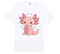 Yume Kawaii Axolotl Bubble Tea Cute Chibi Fairy Kei Harajuku Comfort Colors Adult Heavyweight T-Shirt