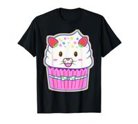 Yume Kawaii Fashion Fairy kei Ropa Lindo Gato Cara Cupcake Camiseta