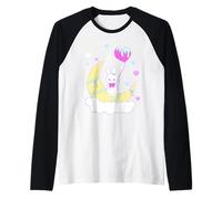 Yume Kawaii Fashion Nu Goth Bunny on The Moon Ropa Camiseta Manga Raglan
