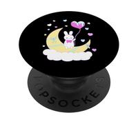 Yume Kawaii Fashion Nu Goth Bunny on The Moon Ropa PopSockets PopGrip Adhesivo