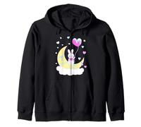 Yume Kawaii Fashion Nu Goth Bunny on The Moon Ropa Sudadera con Capucha