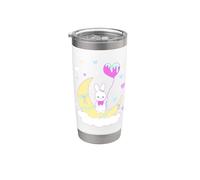 Yume Kawaii Fashion Nu Goth Bunny on the moon Ropa Vaso térmico de acero inoxidable de doble pared