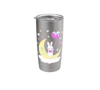 Yume Kawaii Fashion Nu Goth Bunny on the moon Ropa Vaso térmico de acero inoxidable de doble pared