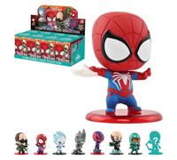 YuMe Spider-Man Cosbi Bobble-Head - Colección completa | Producto oficial de Marvel, colecciona las 8 figuras, para niños, adultos y fanáticos de la película