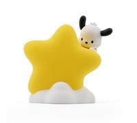 YuMe Toys Bandai - Luz de noche de estrella serie de luces Pochacoo, lindo Pochacoo mirando desde detrás de una estrella dorada, luz nocturna LED de 9 cm para niños (a partir de 3 años)