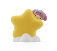 YuMe Toys Bandai - Serie de luces de noche, luz de estrella My Melody, Cute My Melody Peeking from Behind a Gold Star, luz nocturna LED de 9 cm para niños (a partir de 3 años)
