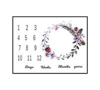 Yumech Baby Mensual Milestone Manta Girls Boys Baby Granth Trabajo Manta Manta Grande Grande Grande Decoración Regalos de Ducha Personalizados para Tomar Fotos 75X100cm