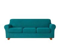 YUMEIGE Upgraded Couch Covers - Funda de sofá elástica de 3 Piezas, Funda de sofá de 2 plazas con Dos Cojines Separados, Tela de Spandex Jacquard, Funda de sofá Jacquard de Repuesto(Blue,3SEAT)