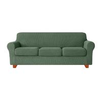 YUMEIGE Upgraded Couch Covers - Funda de sofá elástica de 3 Piezas, Funda de sofá de 2 plazas con Dos Cojines Separados, Tela de Spandex Jacquard, Funda de sofá Jacquard de Repuesto(Army Green,3SEAT)
