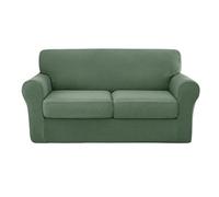 YUMEIGE Upgraded Couch Covers - Funda de sofá elástica de 3 Piezas, Funda de sofá de 2 plazas con Dos Cojines Separados, Tela de Spandex Jacquard, Funda de sofá Jacquard de Repuesto(Army Green,2SEAT)