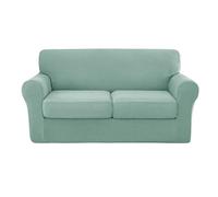 YUMEIGE Upgraded Couch Covers - Funda de sofá elástica de 3 Piezas, Funda de sofá de 2 plazas con Dos Cojines Separados, Tela de Spandex Jacquard, Funda de sofá Jacquard de Repuesto(Mint Green,2SEAT)