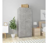 YUMENG Armario, Armarios Dormitorio Juvenil, Armario Ropero, Dormitorios Juveniles Completos, de aglomerado Gris hormigón 80x52x180 cm